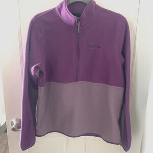 Marmot Women's Size Medium 1/2 Zip Fleece Pullover Top Rocklin Long Sleeve Cozy
